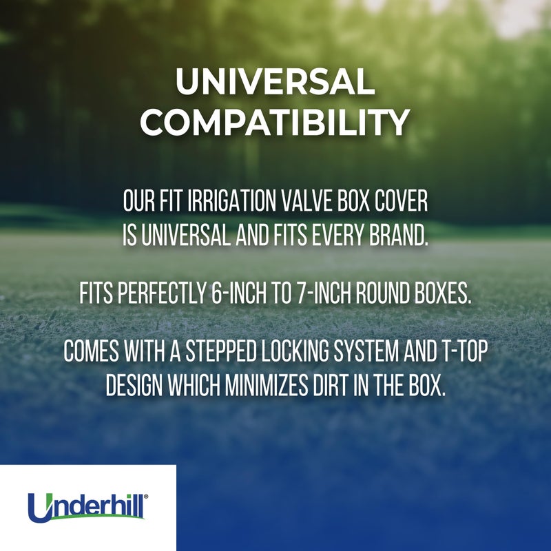 Underhill Sprinkler Valve Round Box Lid, VersaLid 6 Inch to 7 Inch Universal Cover for Automatic Irrigation System, Green, VL-6 - Image 4
